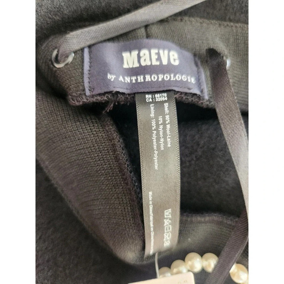 NWT Anthropologie Maeve Pearl Bow Beret One Size Black - Picture 8 of 16